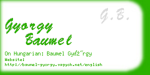 gyorgy baumel business card